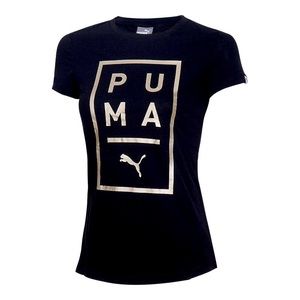 PUMA Above The Bar black and gold t-shirt